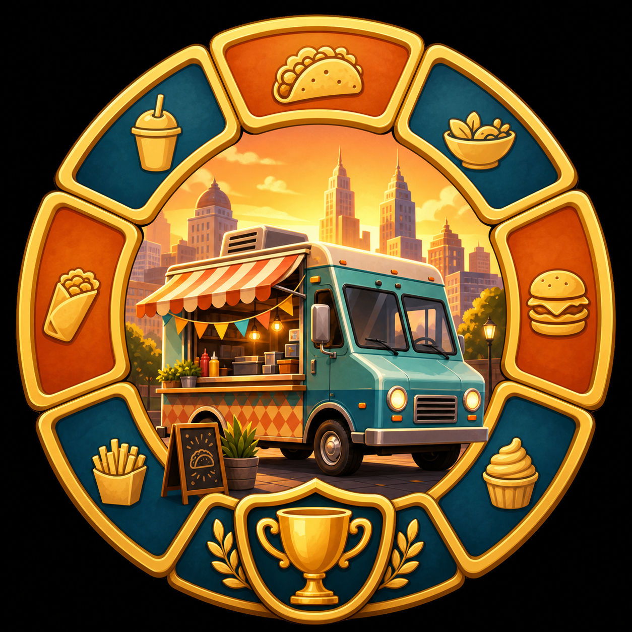 City Season food truck trophy emblem
