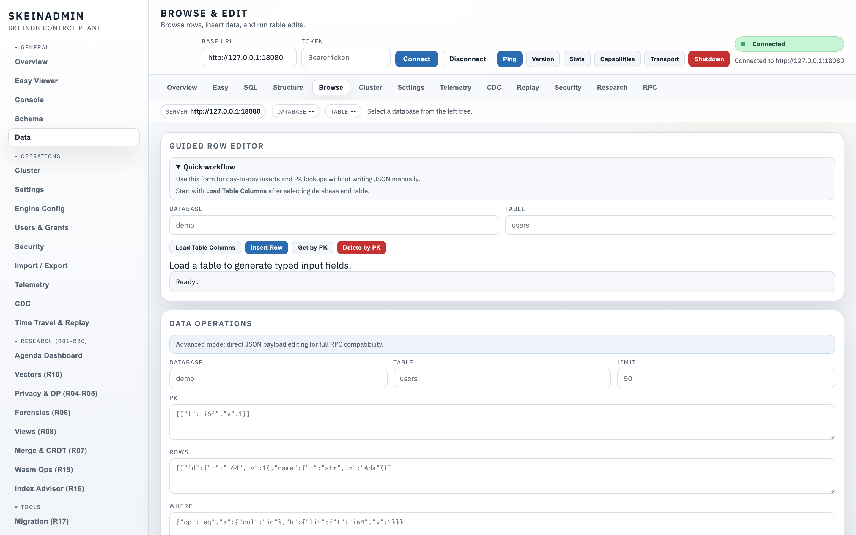 Data editor