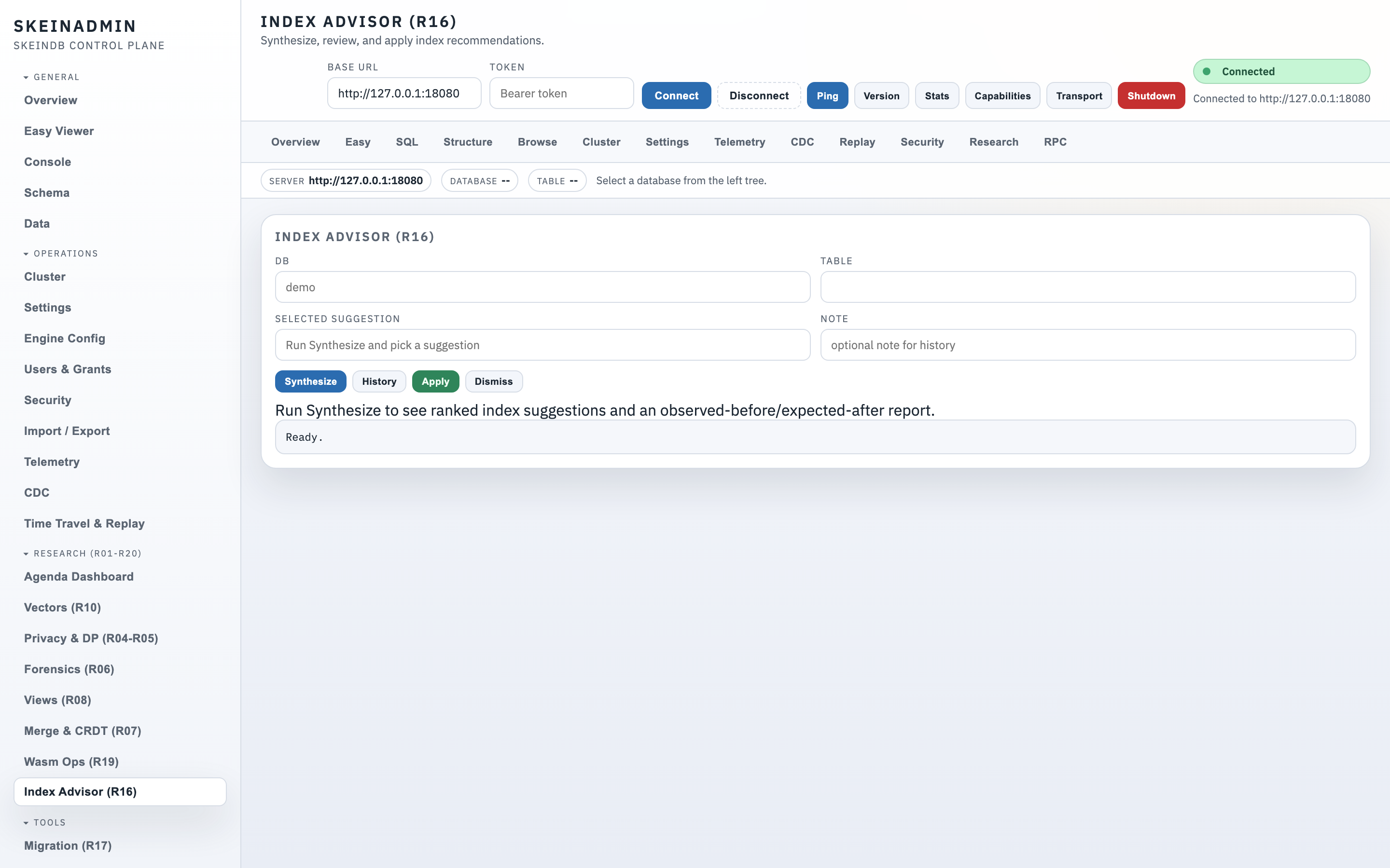 Index advisor