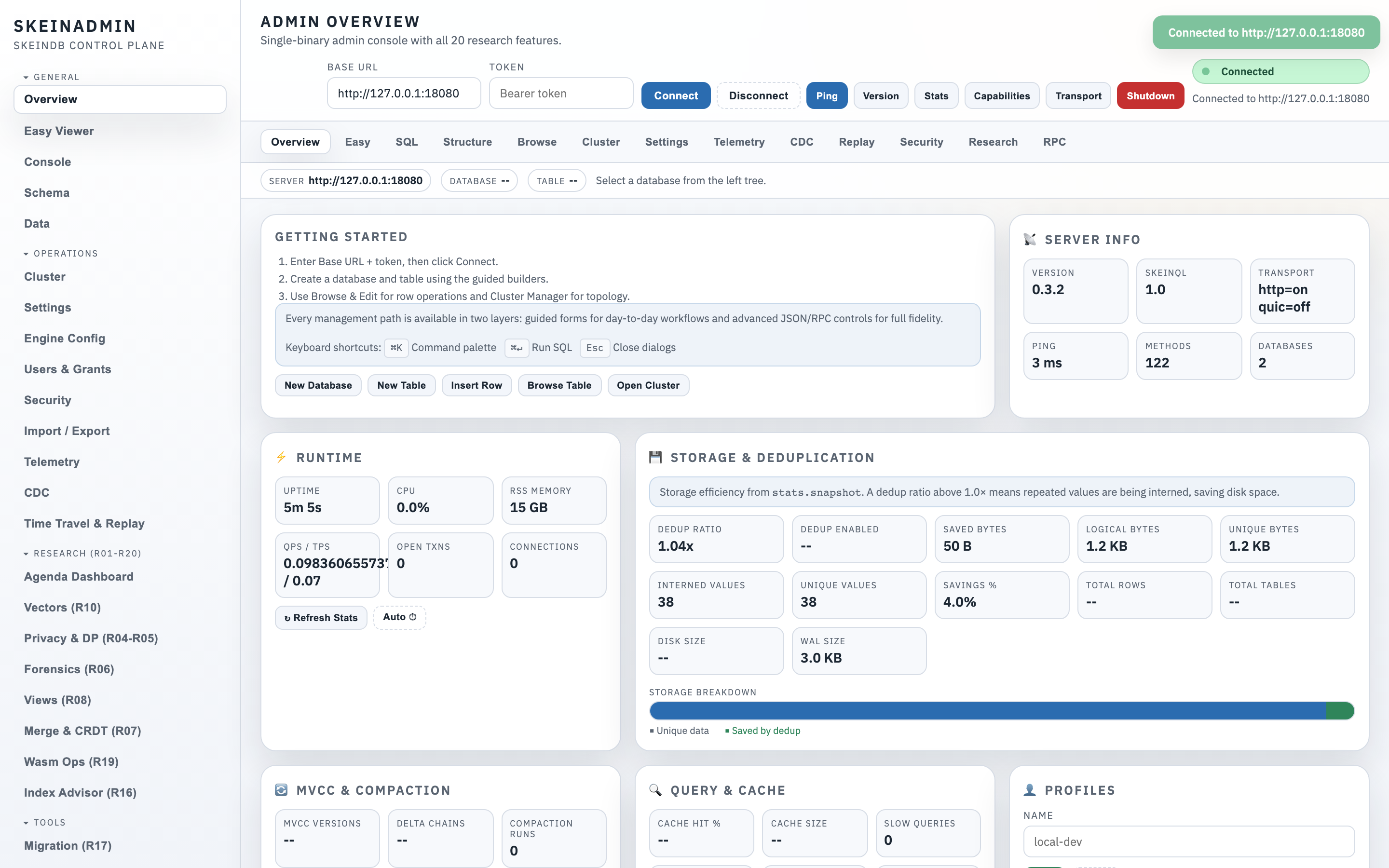 SkeinAdmin — overview