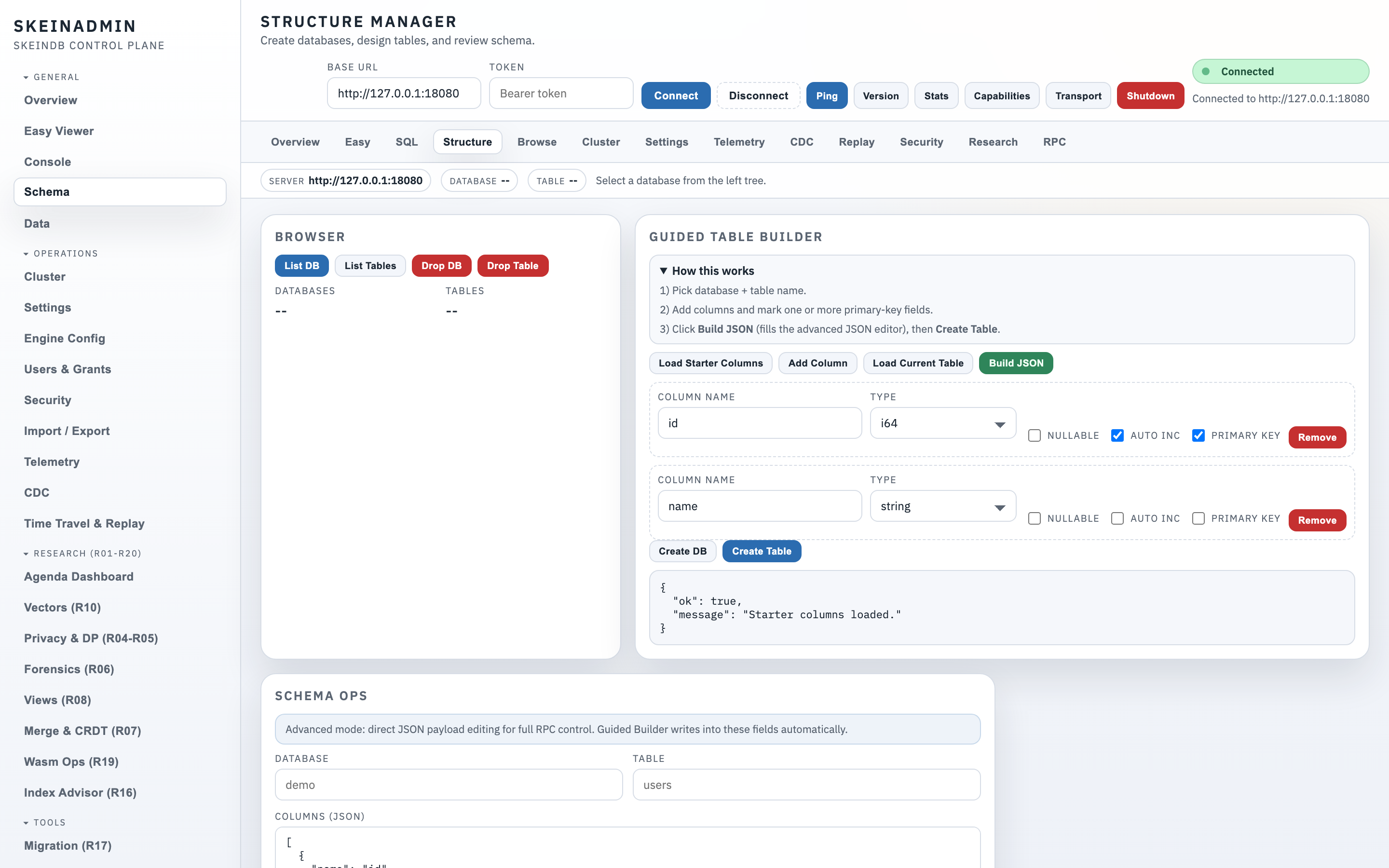 Schema browser